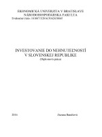 Investovanie do nehnuteľností v Slovenskej republike